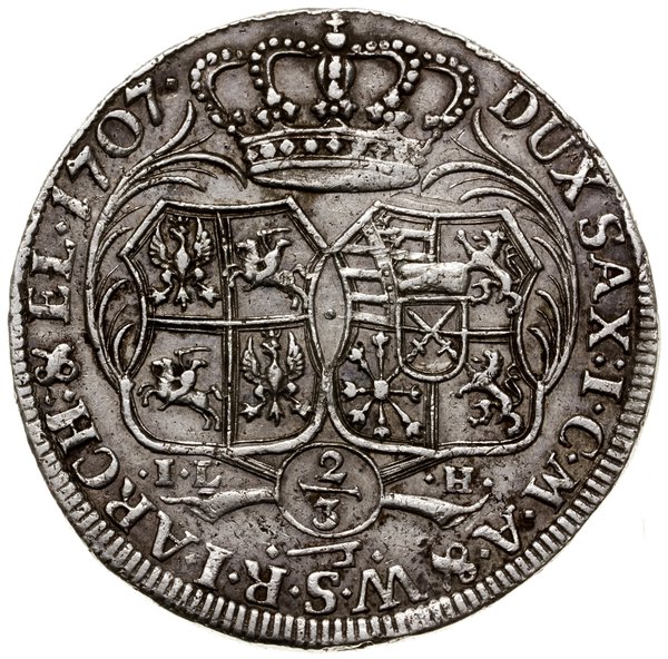 2/3 talara (coselgulden), 1707, Drezno