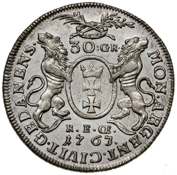 Złotówka (30 groszy), 1763, Gdańsk