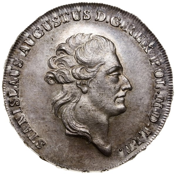 Półtalar, 1784 EB, Warszawa; Aw: Głowa króla w p