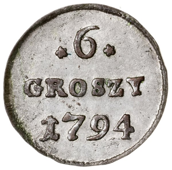 6 groszy miedzianych, 1794, Warszawa