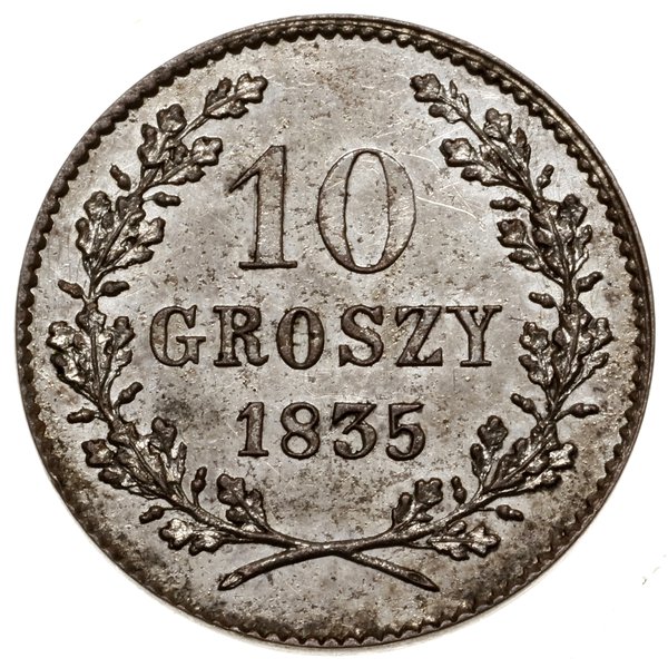 10 groszy, 1835, Wiedeń; Bitkin 2, H-Cz. 3824, K