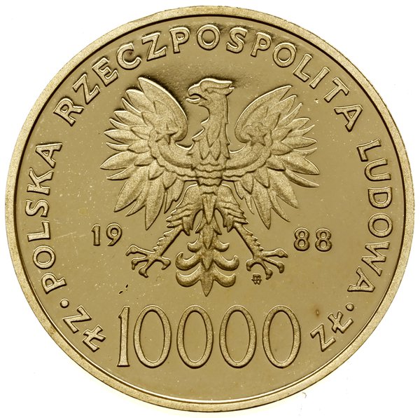 10.000 złotych, 1988, Warszawa; Jan Paweł II - X