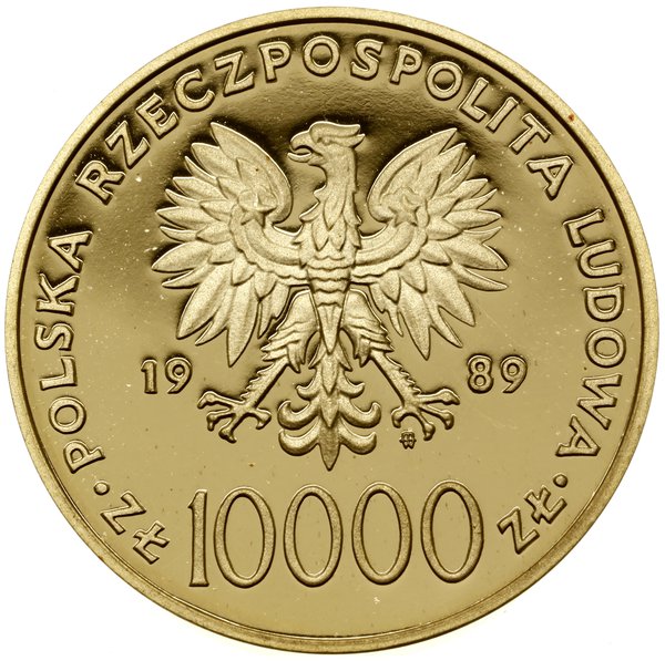 10.000 złotych, 1989, Warszawa; Jan Paweł II /po