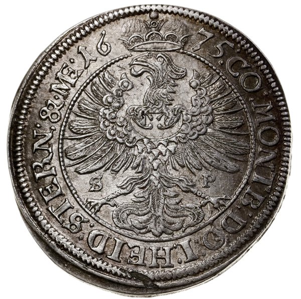 15 krajcarów, 1675, Oleśnica; litery S-P (mincer