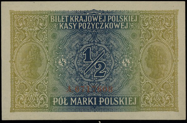 1/2 marki polskiej, 9.12.1916; „jenerał”, seria 