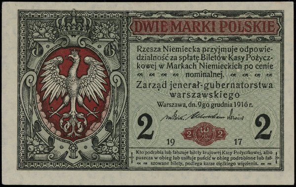 2 marki polskie, 9.12.1916; „jenerał”, seria A, 