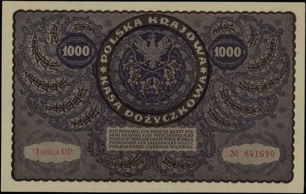 1.000 marek polskich, 23.08.1919; seria I-DP, nu