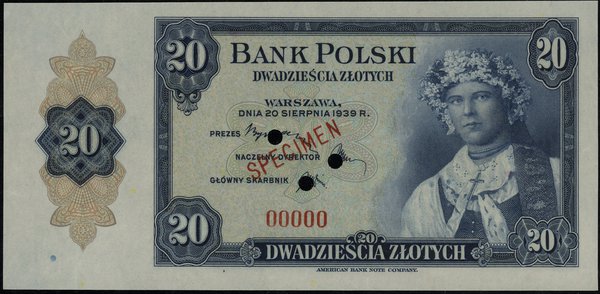 20 złotych, 20.08.1939