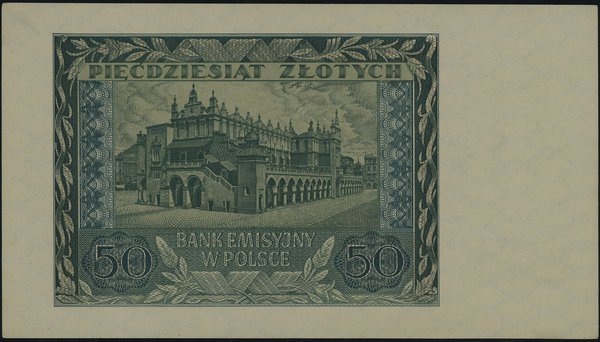 50 złotych, 1.03.1940; seria D, numeracja 132700