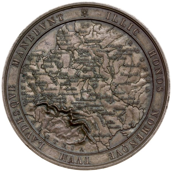 Medal upamiętniający sir Dudleya C. Stuarta, wiernego przyjaciela Polski, 1859, projektu Antoine’a Bovy’ego, Paryż