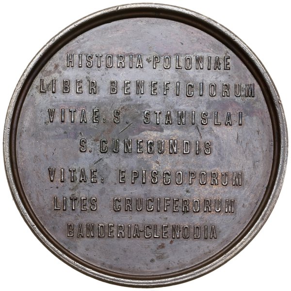Medal na pamiątkę 400. rocznicy śmierci Jana Długosza, 1880, projektu Augusta lub Aleksandra Szyndlera, Kraków