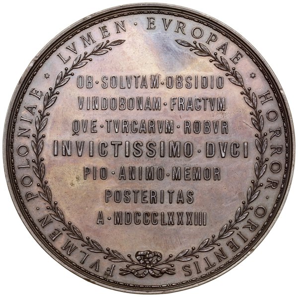 Medal na pamiątkę 200. rocznicy bitwy pod Wiedniem, 1883, projektu Józefa Tautenhayna, Wiedeń