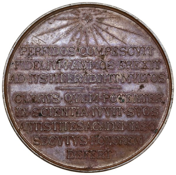 Medal na pamiątkę jubileuszu 25 lat działalności redaktorskiej i publicystycznej Michała Nowodworskiego, 1888, Norymberga