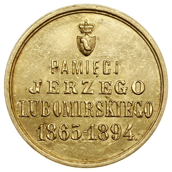 Medal pośmiertny Jerzego Lubomirskiego, 1894; Aw