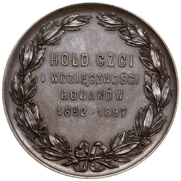 Medal pamiątkowy dedykowany Jadwidze „Deotymie” Łuszczewskiej, 1897, projektu Władysława Wojciechowskiego, Kraków