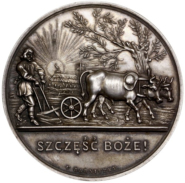 Medal nagrodowy Galicyjskiego Towarzystwa Gospodarczego, projektu Karla Radnitzky’ego, Wiedeń