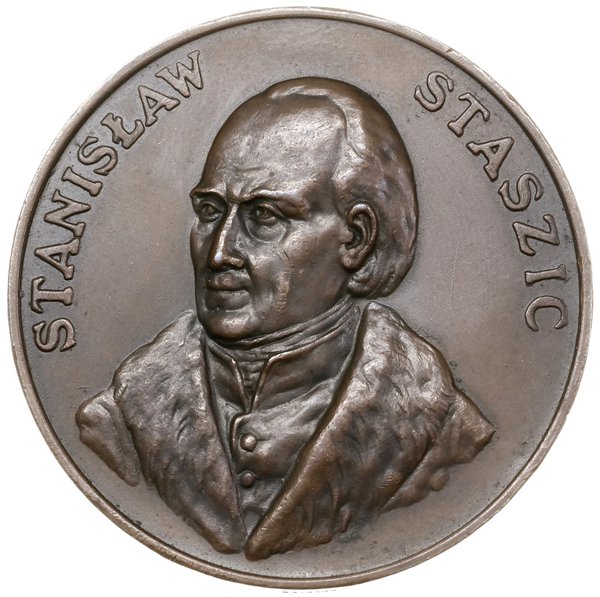 Medal na pamiątkę setnej rocznicy śmierci Stanisława Staszica, 1926, projektu Leona Szacsznajdera, Warszawa