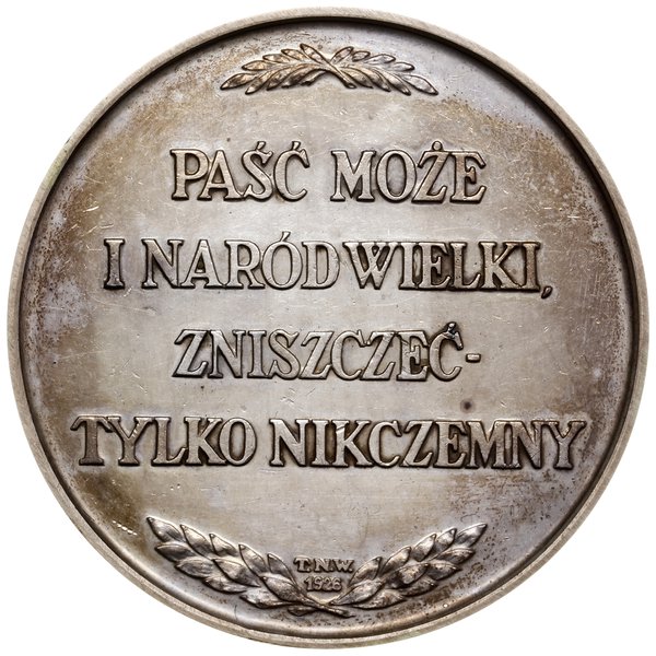 Medal na pamiątkę setnej rocznicy śmierci Stanisława Staszica, 1926, projektu Józefa Aumillera, Warszawa