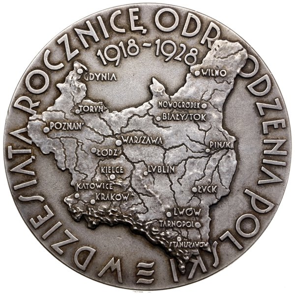 Medal na pamiątkę Powszechnej Wystawy Krajowej w Poznaniu, 1929, projektu Stefana Rufina Koźbielewskiego, Warszawa