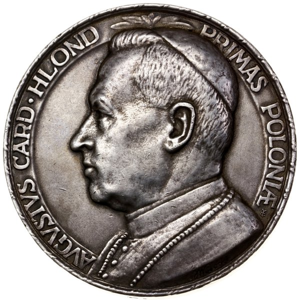 Medal pamiątkowy August Hlond, 1930, projektu Jana Wysockiego, Warszawa