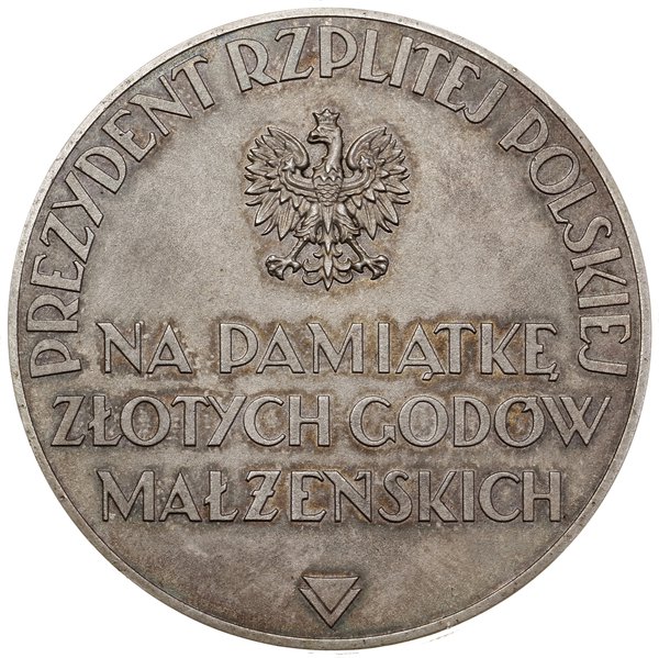 Medal na pamiątkę złotych godów 1937, Warszawa; 