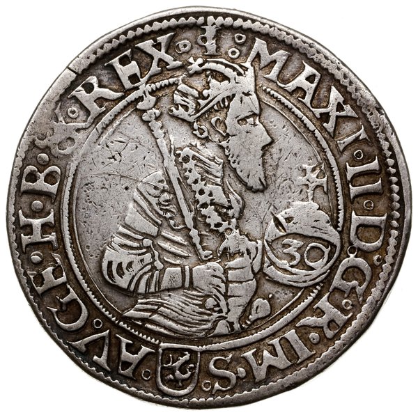 1/2 guldentalara (30 krajcarów), 1568, mennica J