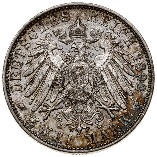 2 marki, 1892 A, mennica Berlin