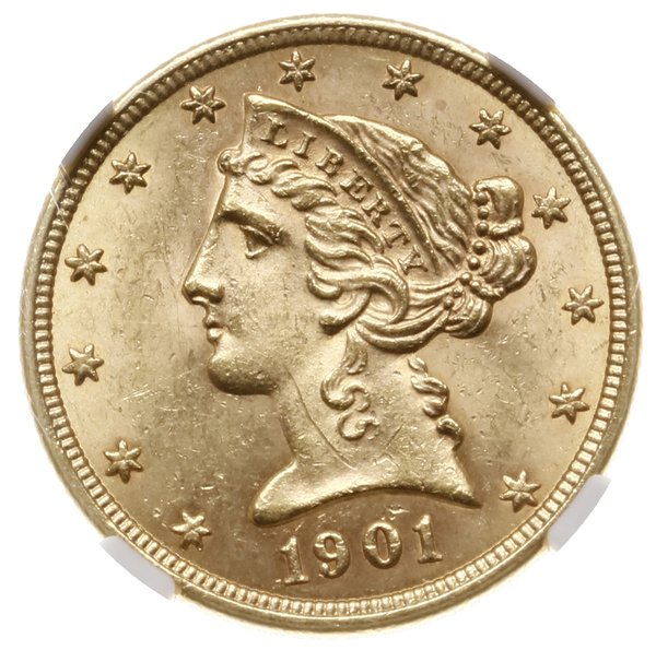 5 dolarów, 1901, mennica Filadelfia