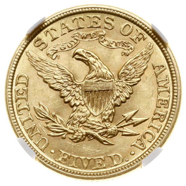 5 dolarów, 1907, mennica Filadelfia; typ Liberty