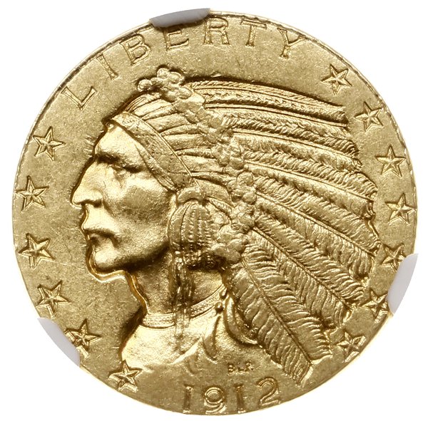 5 dolarów, 1912, mennica Filadelfia; typ Indian 