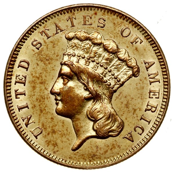 3 dolary, 1856 S, mennica San Francisco; typ Lib