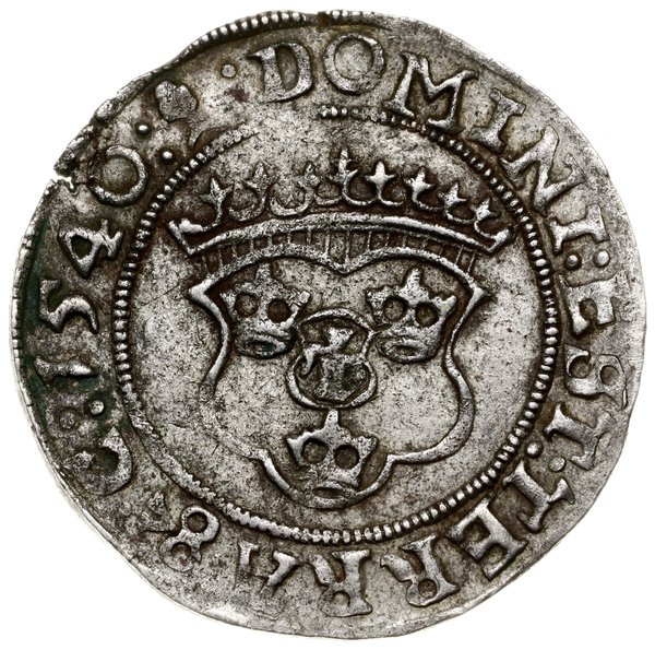 1/2 marki, 1540, mennica Västerås; portret władc