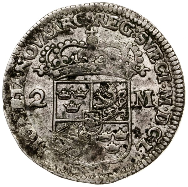 2 marki, 1650, mennica Sala lub Sztokholm; SM 61