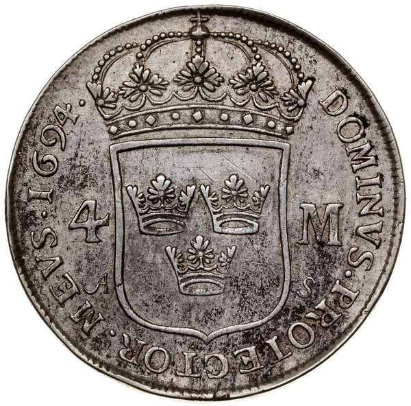 4 marki, 1694, mennica Sztokholm