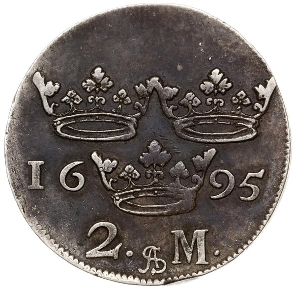 2 marki, 1695, mennica Sztokholm