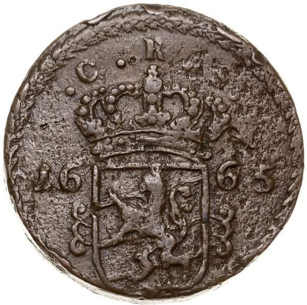 2 öre, 1665, mennica Avesta; SM 334; miedź, 34.1