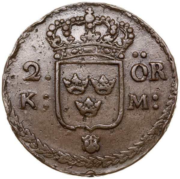 2 öre, 1665, mennica Avesta; SM 334; miedź, 34.1
