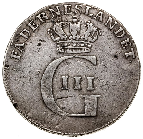 1/6 riksdalera (16 öre silvermynt), 1773, mennica Sztokholm