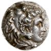 Tetradrachma, ok. 311–305 pne, mennica Babilon; Aw: Głowa Heraklesa nakryta lwią skórą w prawo; Rw..