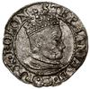 Grosz, 1579, mennica Olkusz; Aw: Wąskie popiersie króla w prawo, STEPHANVS D• G• REX• POLON; Rw: O..