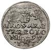 Trojak, 1595, mennica Olkusz; odmiana ze znakiem Ruszt pod popiersiem władcy; Iger O.95.2.a (R4), ..