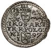 Trojak, 1597, mennica Olkusz; korona z wąskim rondem, na awersie POLON M D L; Iger O.97.2.f, Kop. ..