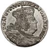 Ort, 1754 EC, Lipsk; duże popiersie króla, zapinka króla z trzema kropkami, korony żeberkowane; An..