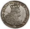 Szóstak, 1754 EC, Lipsk; szerokie, „buldogowate” popiersie króla, korony nieżeberkowane, ciekawy w..