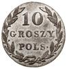 10 groszy, 1825 IB, Warszawa; Bitkin 853, H-Cz. 3586, Plage 86, Berezowski 3 zł; delikatna patyna,..