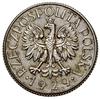 1 złoty, 1929, Warszawa; nominał w liściastym ornamencie, na rewersie z lewej strony wklęsły napis..