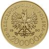200.000 złotych, 1990, USA; Solidarność 1980–1990; Fr. 155, Parchimowicz 631; złoto 32 mm, próby „..