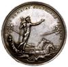 Medal upamiętniający bunt grabarzy, 1696, autorstwa Jakoba van Dishoeckego; Aw: Neptun z trójzębem..
