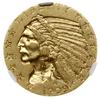 5 dolarów, 1909, mennica Filadelfia; typ Indian Head; Fr. 148, KM 129; złoto próby 900, ok. 8.35 g..