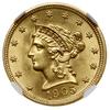 2 1/2 dolara, 1905, mennica Filadelfia; typ Liberty head with coronet; Fr. 114, KM 72; złoto próby..